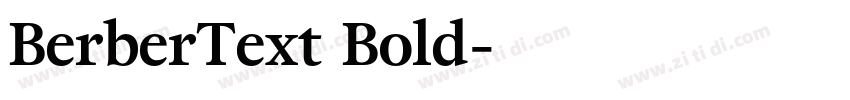 BerberText Bold字体转换